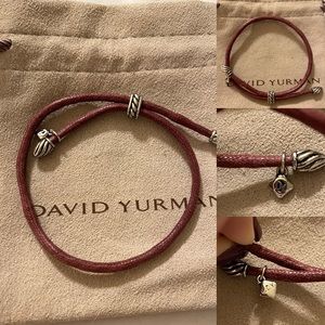 SOLD! David Yurman Leather Adjustable Bracelet